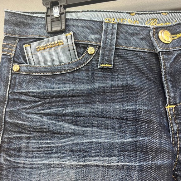 Guess Premium Women's Bootcut Embellished Denim Jeans Size 27 Low Rise - Picture 6 of 16